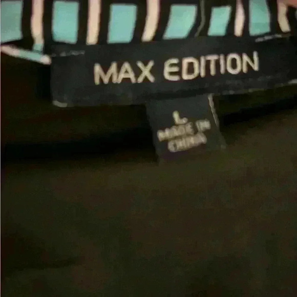 Max Edition Womens Sleeveless Dress Blue White Geometric Print Halter Neck Large - Picture 6 of 8